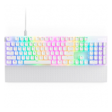 Teclado Gamer NZXT Function 2, RGB, Mecánico, Switch Óptico, Alámbrico, USB, Blanco, Inglés - KB-001NW-US