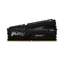Memoria RAM Kingston Fury Beast Black DDR5, 32GB (2×16GB), 5200 MHz, CL40 – KF552C40BBK2-32 - DDR5-LOCK 