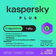 Licencia Kaspersky Premium + Customer Support, 10 Dispositivos, 5 Cuentas, 1 A&ntilde;o, Producto Digital ESD &ndash; KL1047ZDKFS