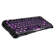 Teclado Gamer GravaStar Mercury V75 Lite, 75%, Hall Effect Magnetic Switch, Transparent Black – GS V75 LITE_XTAL_BLK