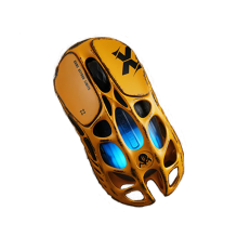 Mouse Gamer Inal&aacute;mbrico GravaStar Mercury X Pro Special Edition, 8K Dongle, Battle-Worn Yellow &ndash; GS X PRO_YLW