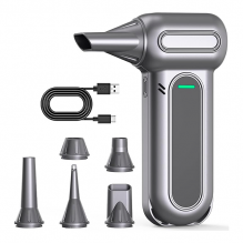 Sopladora de Aire Inalámbrica MESVIER, 131000 RPM, 4 Velocidades, Batería 8000 mAh, USB-C, 45 m/s