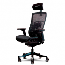 Silla Gamer Munfrost NASH , Negro, Soporte Lumbar, Brazos 3D, Ruedas Tipo Patín, Hasta 180 kg – MFMSIN1B