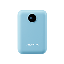 Power Bank ADATA C100, 10,000 mAh, Carga Dual, Indicador LED, Azul – PC10022-12LB
