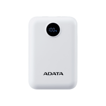 Power Bank ADATA C100, 10,000 mAh, Carga Simultánea para 2 Dispositivos, Indicador LED, Blanco – PC10022-12WH