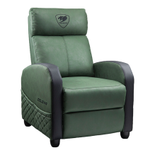 Sof&aacute; Gamer COUGAR Ranger Elite Army Green, reclinable, reposapi&eacute;s plegable, bolsillo lateral, soporta 135 kg &ndash; CGR-RAE-GEB