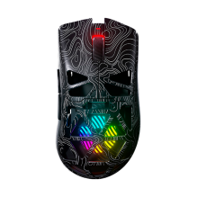 Mouse Gamer AULA SC620 Black/Lines, inalámbrico tri-mode, Bluetooth/2.4 GHz/USB-C, 12,000 DPI, 1000Hz, RGB – 8500-0120