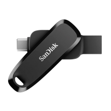 Memoria USB SanDisk Phone Drive, 256GB, USB 3.2 Gen 1, USB-C / USB-A, giratoria, negro &ndash; SDDDC6-256G-G46