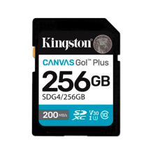 Memoria SDXC Kingston Canvas Go! Plus, 256GB, SDXC, UHS-I, Clase 10, 200 MB/s – SDG4/256GB