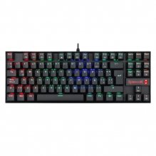 Teclado Mecánico Redragon Kumara Black K552RGB-1R-SP, TKL, Switches Redragon Red, Español