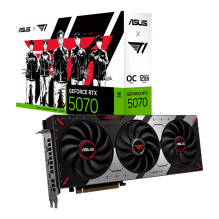 Tarjeta de Video ASUS T1 GeForce RTX 5070 OC Edition, 12GB GDDR7, PCIe 5.0, 3× DisplayPort, HDMI, ARGB – T1-RTX5070-O12G-GAMING