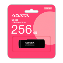 Memoria USB Adata UC310, 256GB, USB 3.2, 100 MB/s, Negro – UC310-256G-RBK