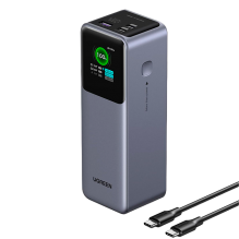 Power Bank UGREEN Nexode, 25000 mAh, 200W, 2× USB-C, 1× USB-A, pantalla TFT inteligente – Nexode 25000mAh 200W