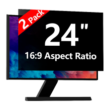 Filtro de Privacidad RedANGEL para Monitor 24", 16:9, antirreflejo, luz azul, paquete de 2 &ndash; X004QQ7GK7